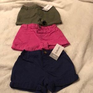 3 Carter’s infant shorts
